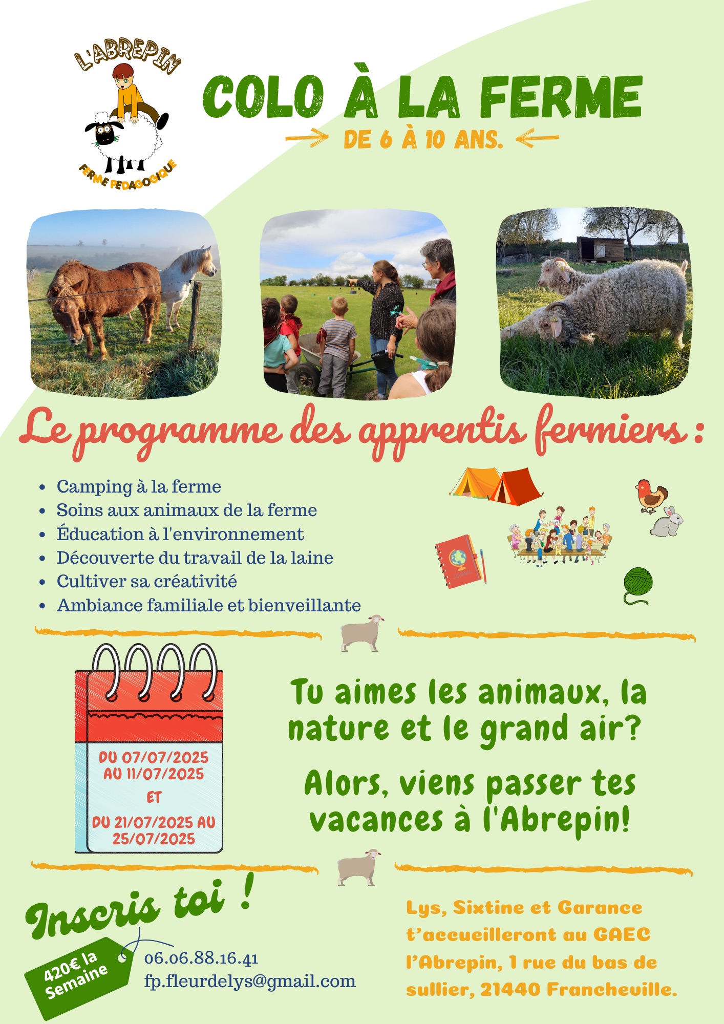 Colo à la ferme